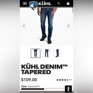 Kuhl -Medium Wash-Tapered Fit-30W-32L